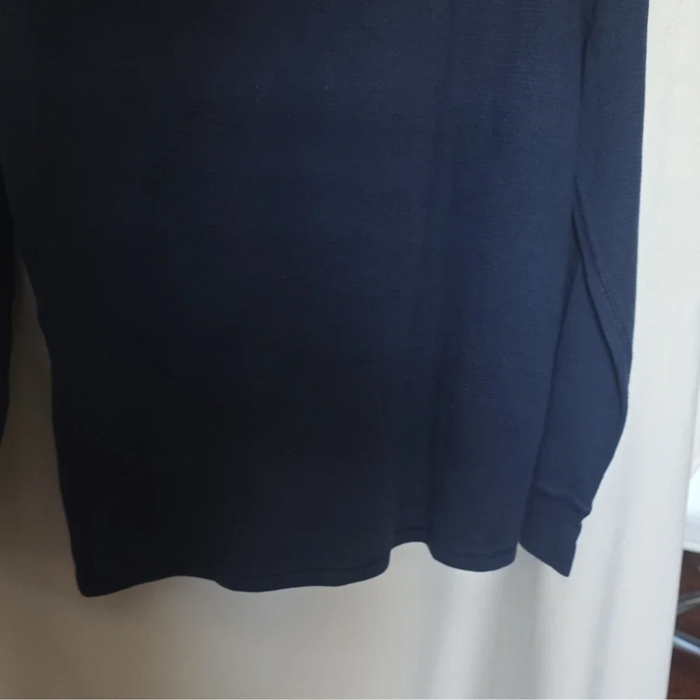 Polo Ralph Lauren Mens Navy Waffle Knit Long Sleeve Crew Neck Pajama Top L